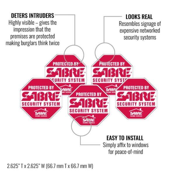 Sabre Security Decals 5 Pack Hs Sd The Home Depot