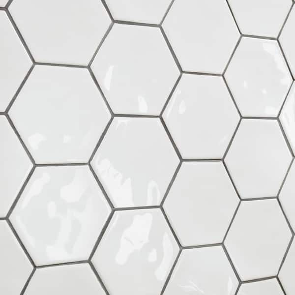 Daltile LuxeCraft White 4-1/4 in. x 4-7/8 in. Glazed Ceramic
