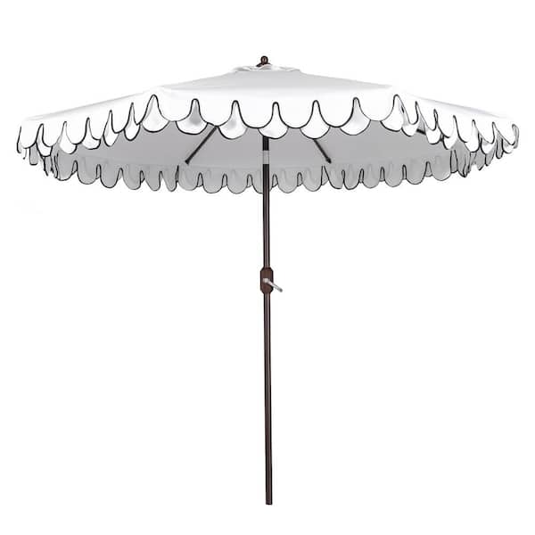 9 ft. Aluminum Market Push Button Tilt Patio Umbrella in White