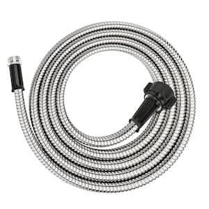 5/8 in. Dia. x 6 ft. Heavy Duty 304 Stainless Steel Water Garden Hose with Female to Male Connector