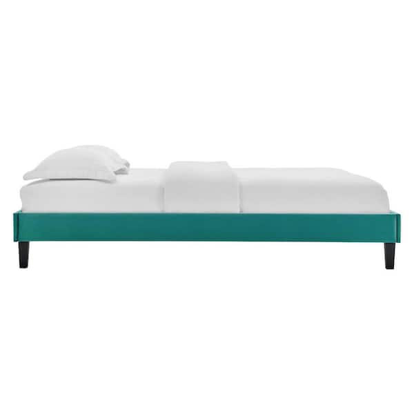 Reign Teal Full Performance Velvet Platform Bed Frame