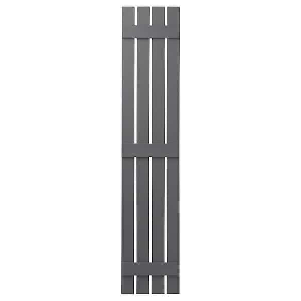 Ply Gem 16 in. x 71 in. Polypropylene 4 Board Open Board and Batten Shutters Pair in Gray