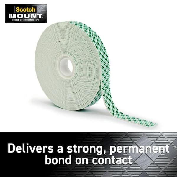 3M 1 in. x 1.52 yds. Permanent Double Sided Indoor Mounting Tape