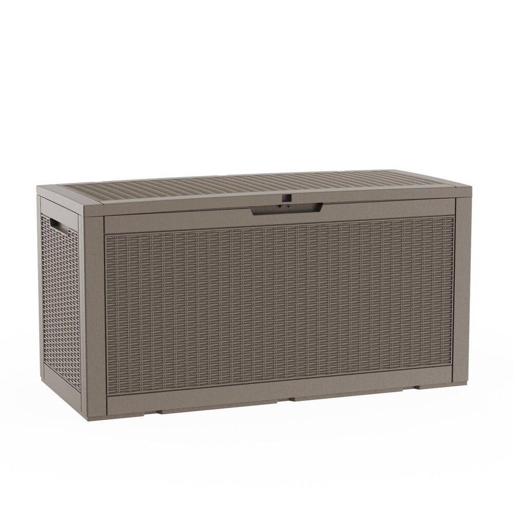 100 Gal . Grey Outdoor Waterproof Resin Storage Box with Lockable Deck Box for New Year Gift price history on PriceWatchPro
