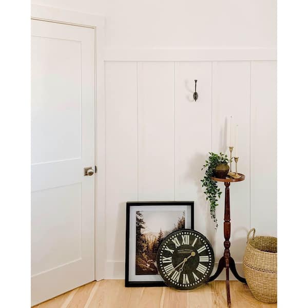 Assembly Required 32 in. x 80 in. Shaker 2-Panel Left-Hand Primed Solid Core MDF Wood Interior Door Kit w/Separate Jamb