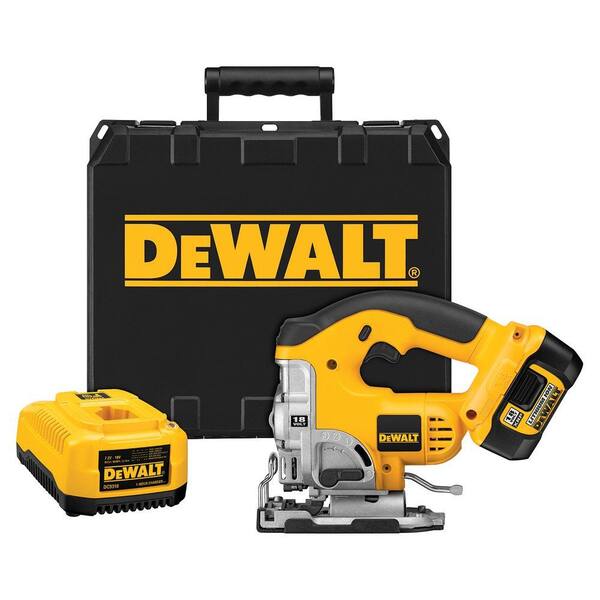 DEWALT 18-Volt Lithium-Ion Cordless Jig Saw Kit with Battery 2Ah, Charger and Case