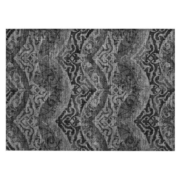 Chantille Machine Washable Indoor/Outdoor Abstract ACN3149 Black 2 ft. x 3 ft. Accent Rug