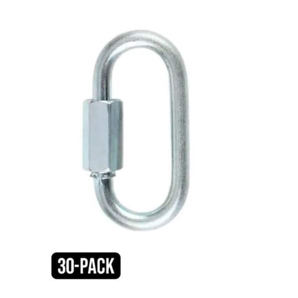 1/4 in. Zinc Locking Carabiner (30 pack)