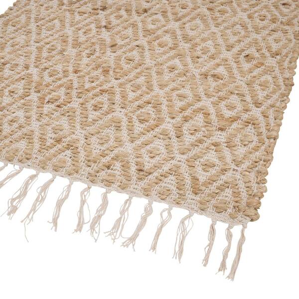 Nautica Jute Natural 2 ft. 2 in. x 3 ft. 9 in. Diamond Accent Rug NAA011786 The Home Depot