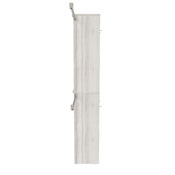 ClosetMaid Style+ 72 in. W - 113 in. W White Narrow Wood Closet System 4358  - The Home Depot