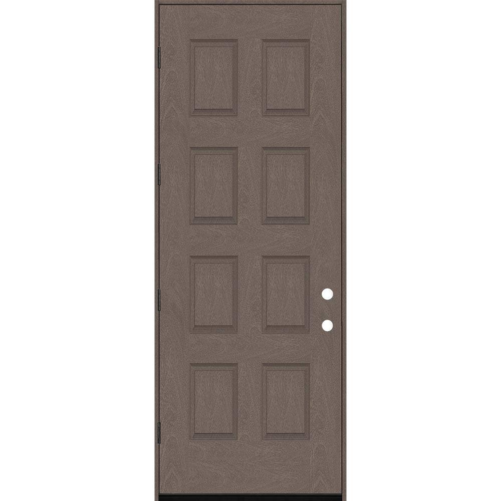 Regency 36 in. x 96 in. 8-Panel RHOS Ashwood Stain Mahogany Fiberglass Prehung Front Door price history on PriceWatchPro