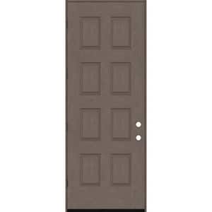 Regency 36 in. x 96 in. 8-Panel RHOS Ashwood Stain Mahogany Fiberglass Prehung Front Door
