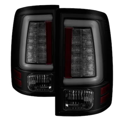 Dodge Ram 1500 09-18 / Ram 2500/3500 10-18 Light Bar LED Tail Lights -( Not Compatible With LED Model ) - Black Smoke