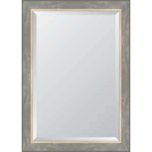 Medium Rectangle Champagne Beveled Glass Contemporary Mirror (30 in. H x 42 in. W)