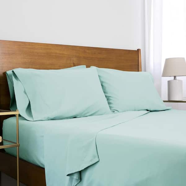 SOUTHSHORE FINE LINENS Deep Pocket 4-Piece Light Green Microfiber Twin Sheet Set
