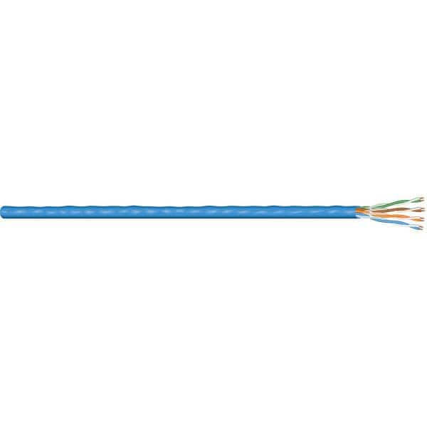 Data Cable 1,000 ft Riser Blue 23/4 Solid CU CAT6 CMR Low-Smoke PVC Jacket 