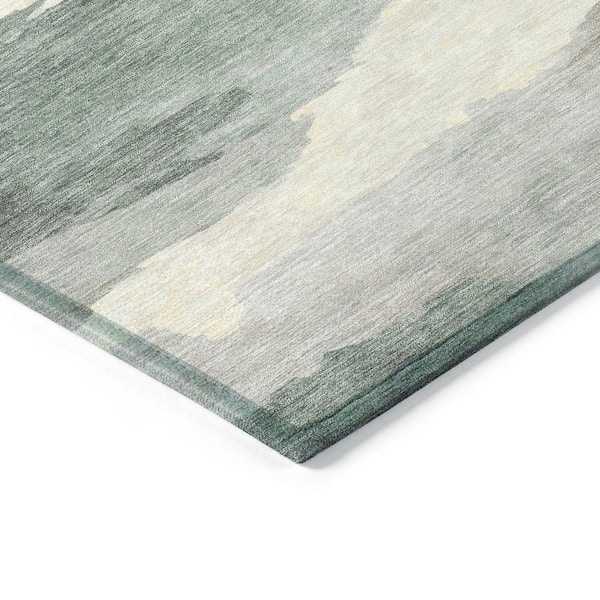Chantille Machine Washable Indoor/Outdoor Abstract ACN2259 Sage 8 ft. x 10 ft. Area Rug