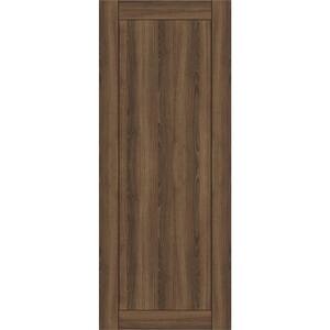 1-Panel Shaker 24 in. x 84 in. No Bore Pecan Nutwood Solid Composite Core Wood Interior Door Slab