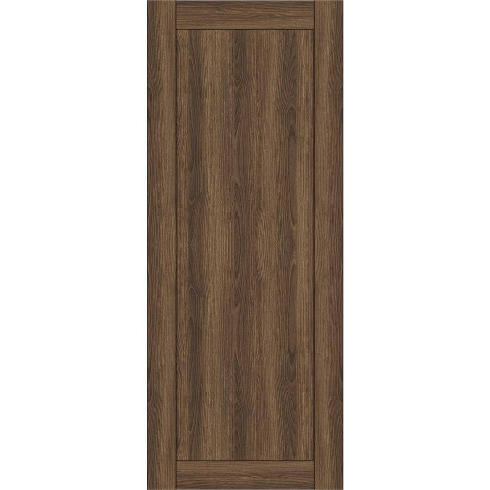 1-Panel Shaker 28 in. x 84 in. No Bore Pecan Nutwood Solid Composite Core Wood Interior Door Slab price history on PriceWatchPro