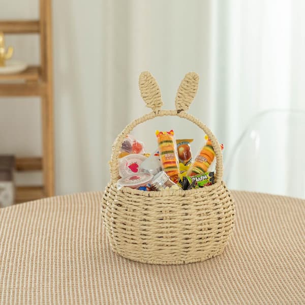 Easter orders Gold metal bread basket and bunny baskets set