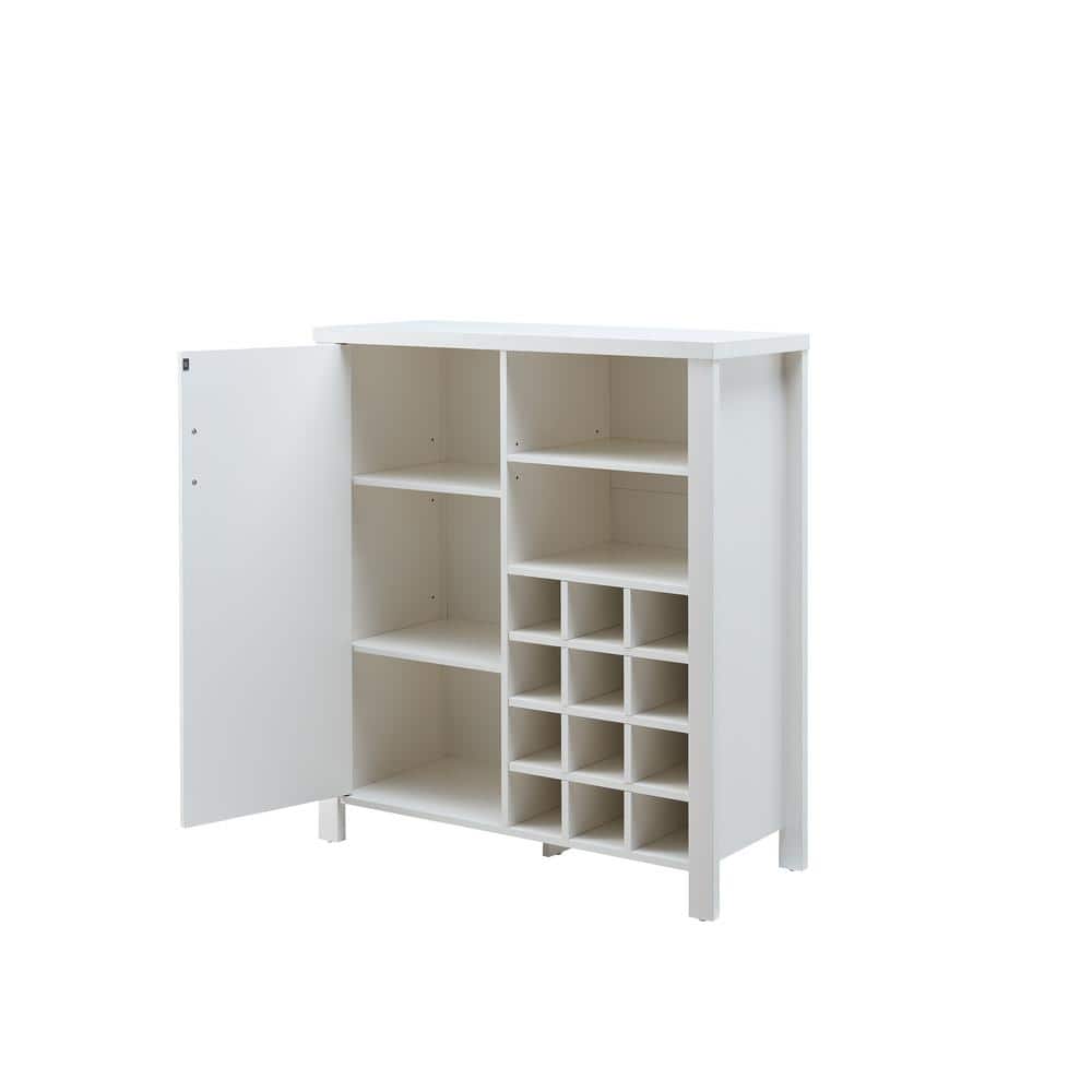 White Wood 36'' Farmhouse Wine Bar Cabinet