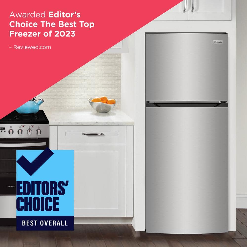 White Energy Star Top Freezer Refrigerator with Ice Maker