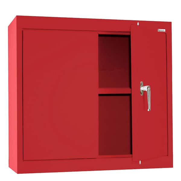 Wall Mounted Garage Cabinet in Red (30 in. W x 26 in. H x 12 in. D)