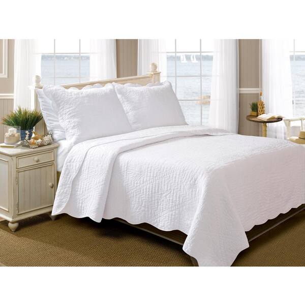 Unbranded La Jolla 3-Piece White King Quilt Set