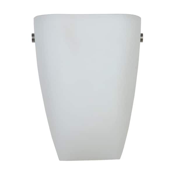 Access Lighting Elementary 7.25 in. Brushed Steel LED Wall Sconce with Opal Glass Shade