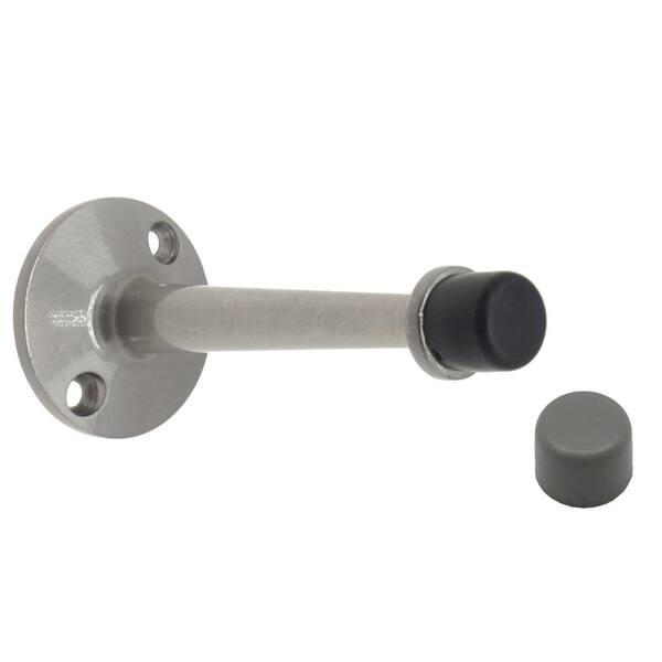 Idh By St. Simons 3-3/4 In. Solid Brass Fancy 3-Ring Base Door Stop In Antique Brass 13013 005