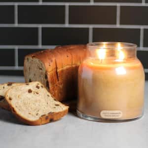 Brown Gigi's Cinnamon Raisin Bread Paraffin Two Wick Candle
