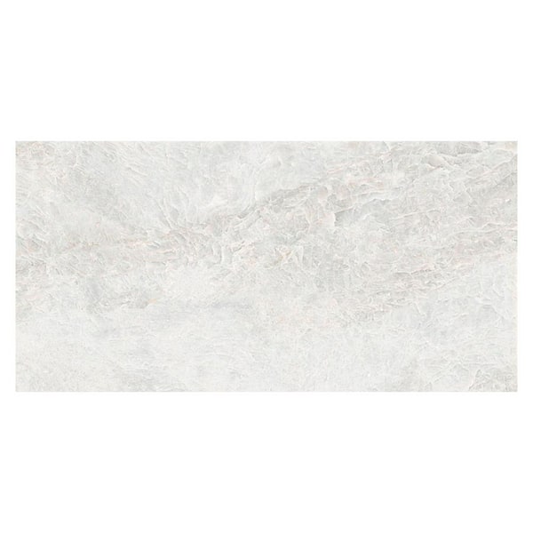 Apollo Tile Splendor 24 in. x 48 in. Polished Frosted White Porcelain Large Format Wall and Floor Tile (15.49 sq. ft./case)-2 Pack