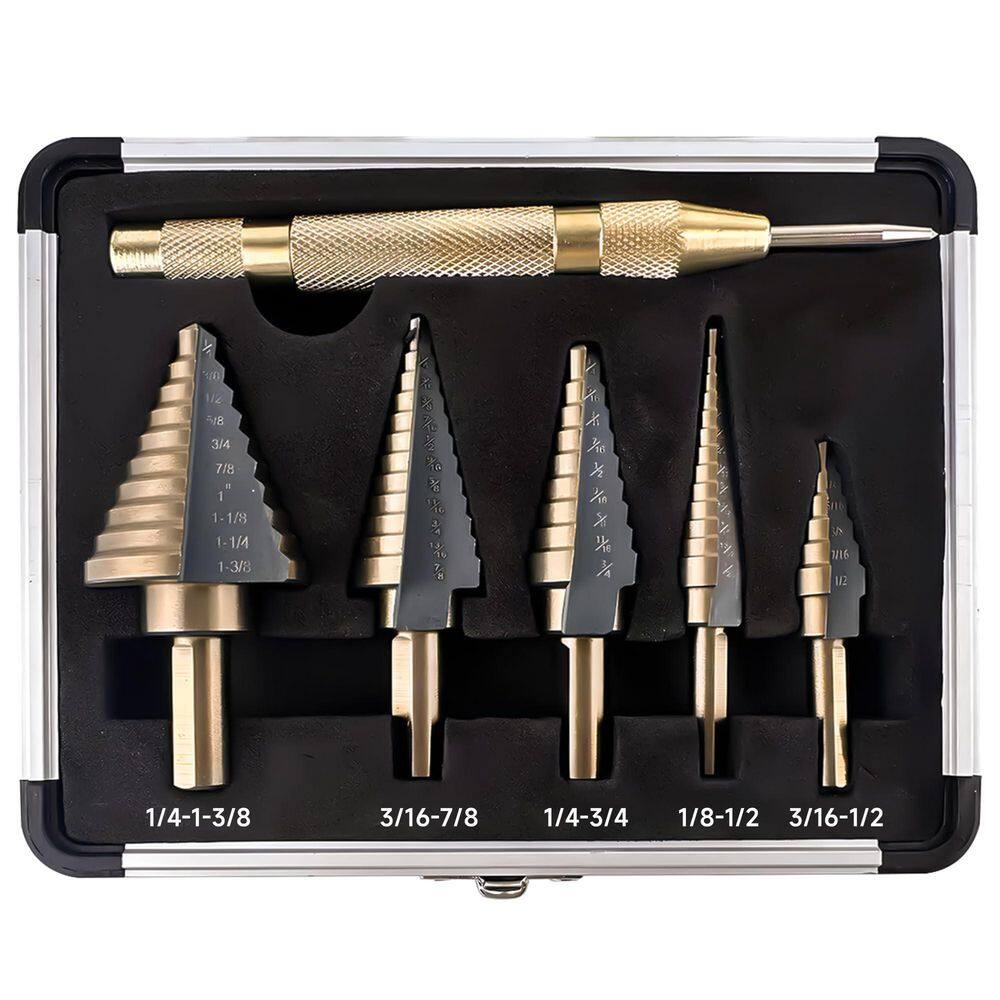 Titanium HSS Step Drill Bit Set (5-Piece) with Aluminum Case price history on PriceWatchPro