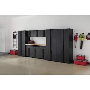 10-Piece Regular Duty Welded Steel Garage Storage System in Black (163 in. W x 75 in. H x 19 in. D)