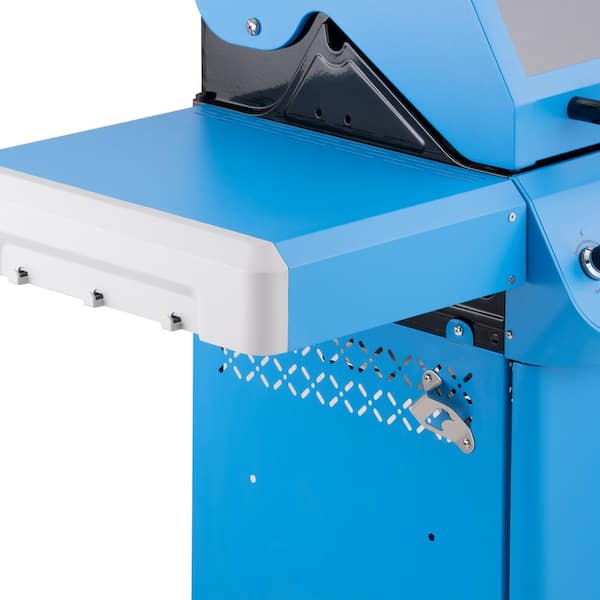 Mesa 2-Burner Propane Gas Grill in Blue with Clear View Lid and LED Controls