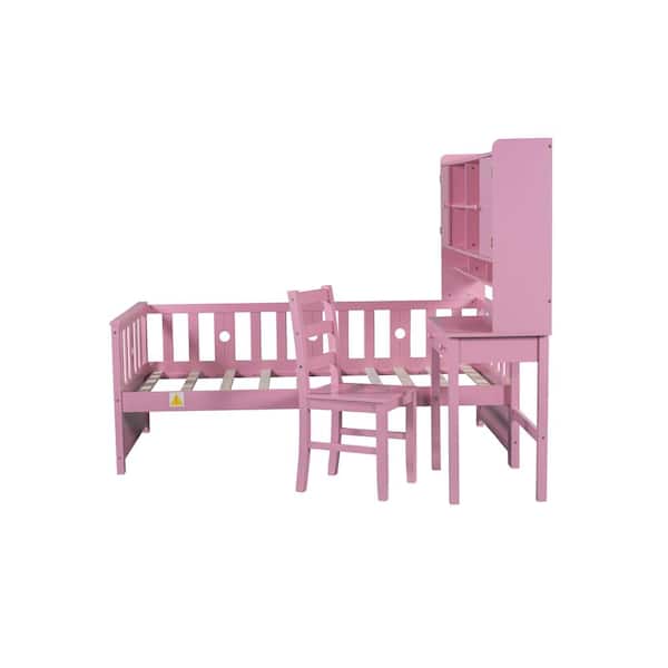 Harper & Bright Designs Pink Twin Size Multifunctional
