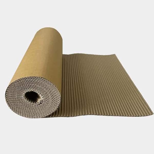 N/A 72 x 14 B Flute Single Face Corrugated Cardboard Roll for Packing Shipping Storage DIY Brown