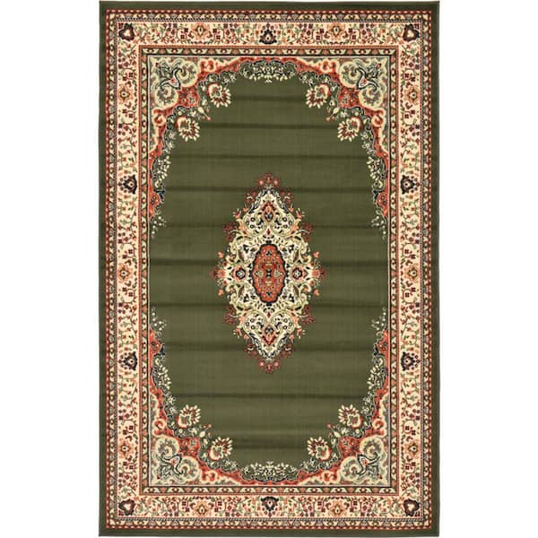 Unique Loom Reza Washington Green 5' 0 x 8' 0 Area Rug
