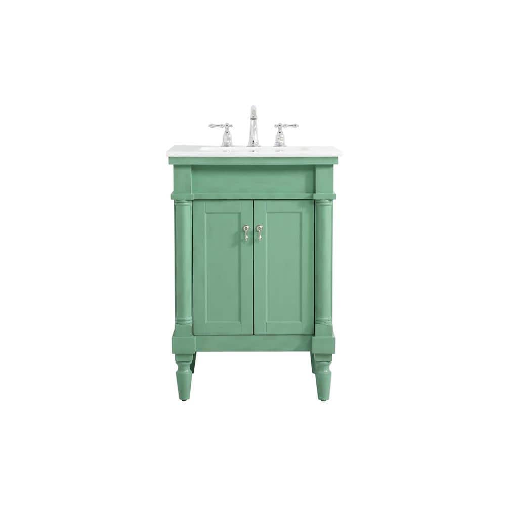 Simply Living 24 in. W x 21.5 in. D x 35 in. H Bath Vanity in Vintage Mint 