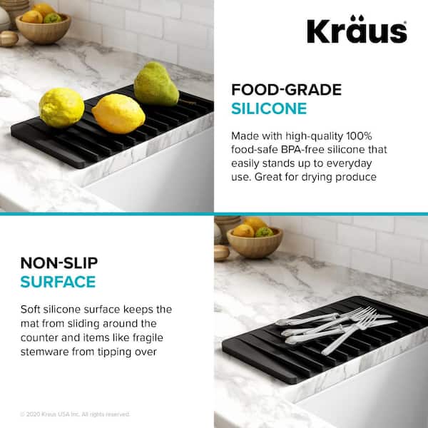 self draining silicone drying mat