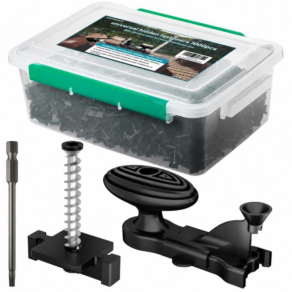 Nylon Black Hidden Deck Fasteners with Stainless Steel Screws and Installation Tools (1000-Pack) price history on PriceWatchPro