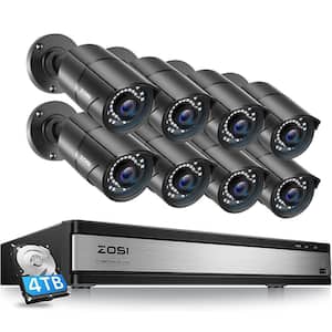 16-Channel 1080p 4TB Hard Drive DVR Security Camera System with 8 x 1080p Wired Bullet Cameras, 80 ft. Night Vision
