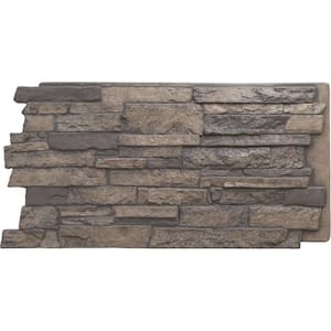 Acadia Ledge 49 in. x 1 1/4 in. Cascade River Stacked Stone, StoneWall Faux Stone Siding Panel