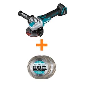 18V LXT Cordless BL 4.5/5 in. X-LOCK Angle Grinder, Tool Only with Bonus X-LOCK 4.5 in. Mason Cutting Blade, 2-Pack