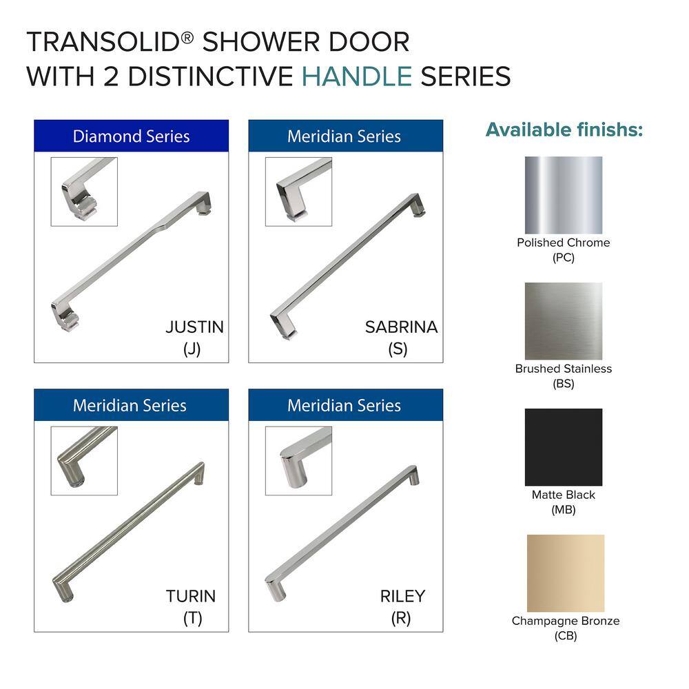 Matte Black 48" x 76" Pivot Shower Door with Clear Glass