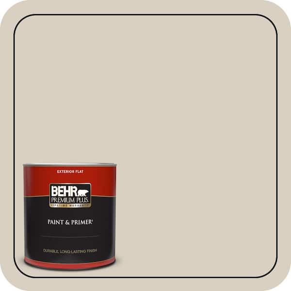 BEHR PREMIUM PLUS 1 qt. Designer Collection #DC-011 Gray Envelope Flat Exterior Paint & Primer