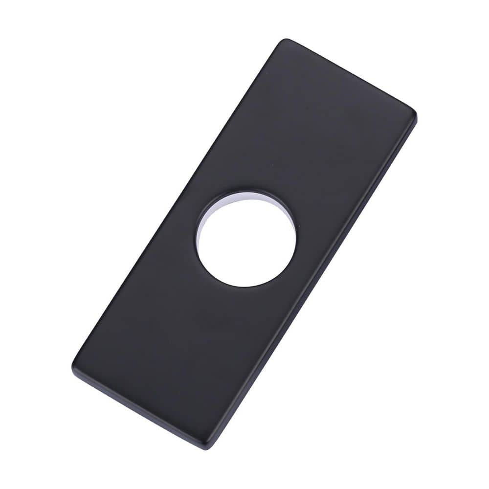 6.1 in. x 2.44 in. x 0.31 in. Stainless Steel 1-Hole or 3-Hole Sink Faucet Deckplate in Matte Black price history on PriceWatchPro