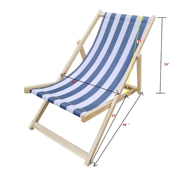 blue sling folding lounger