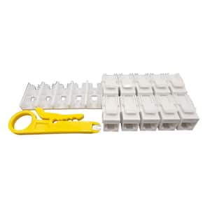 CAT 6A Unshielded Punch Down Keystone Jack with Tool in White (10-Pack)