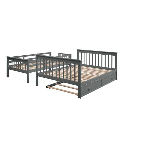 Twin over full bunk cheap bed with trundle ikea